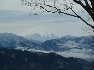 「　雪　の高尾山！　真白き富士をながむ　　」　2012