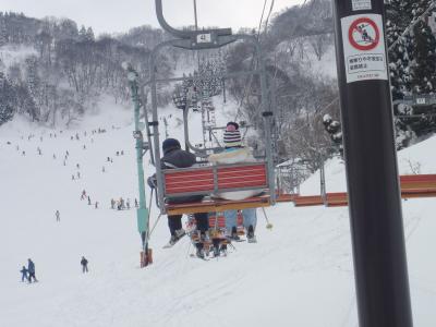 2012今庄３６５スキー場、スキー初体験(*^。^*)初ペアリフト奮闘編