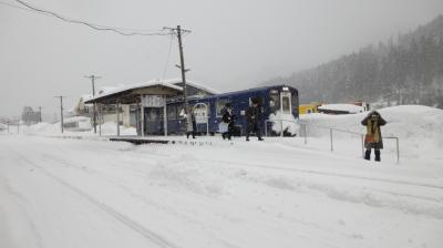 冬の秋田内陸縦貫鉄道と田沢湖