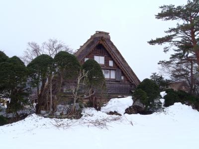 春の残雪　　暖かな飛騨高山と新穂高