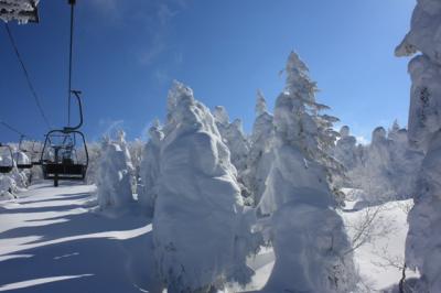 '12　蔵王ライザの樹氷　刈田岳日帰り雪上スノーシュハイキング　1日目/3日間