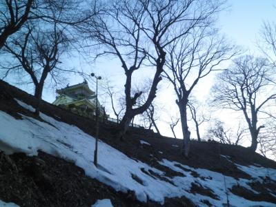 2012.03 春の18切符旅（4）食べ歩き＆見て歩きマップで観光して、越前大野城に登ってみよう。