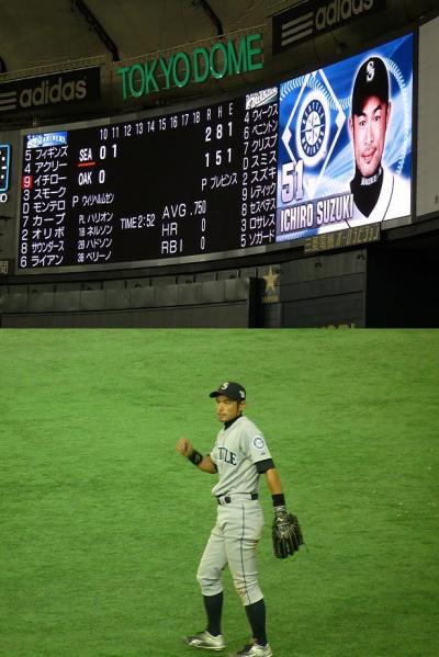 MLBが日本にやって来た！　イチローとアクリーの活躍で延長逆転勝利！　ｼｱﾄﾙ・マリナーズvsｵｰｸﾗﾝﾄﾞ・アスレチックス＠東京ドーム