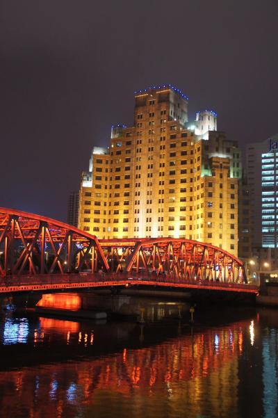 20111106 上海 吴江路 → 静安寺 → 外白渡橋の夜景