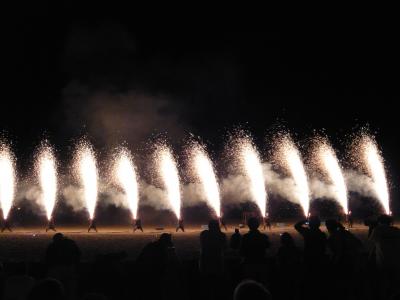 豊橋観光　不思議なカレーうどんと竹島水族館。夜は手筒花火♪