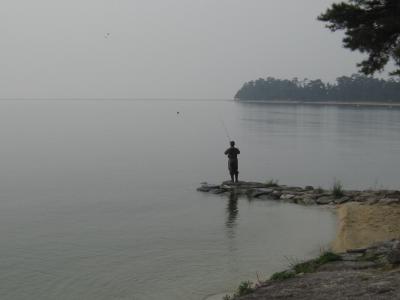 琵琶湖の風景と古都近江八幡