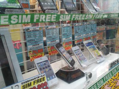 秋葉原 iPhone 4S SIM　FREE情報