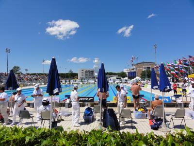 イタリア大会 1日目　第14回世界マスターズ水泳選手権参加の記