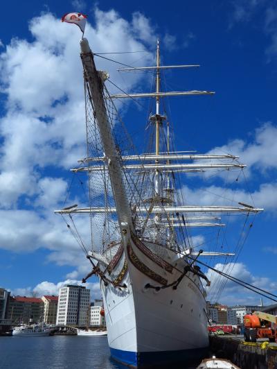 北欧GR66　NOR44　ベルゲン港からベルゲン空港へ　☆名残惜しい街なみ