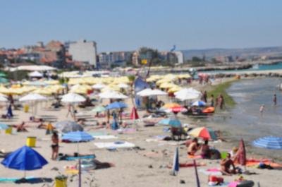 黒海のリゾートのポモリエのビーチ。
