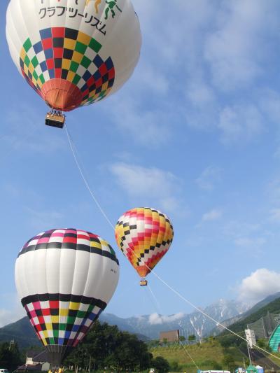 白馬・安曇野アルプス、熱気球飛行！