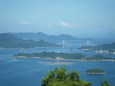 山陰・山陽温泉の旅（2012年7月）。。。その１１「広島県三原市　筆影山からの瀬戸内海」