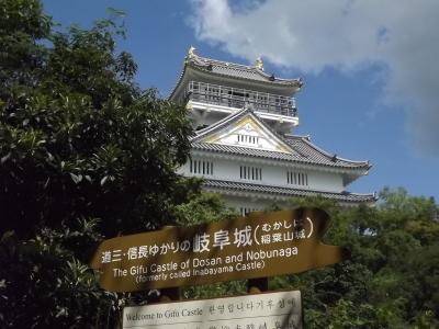 今度は岐阜城♪突然のゲリラ豪雨でお散歩中断・・・またまた汗だく♪withワンコ