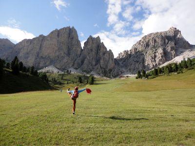 イタリア・ドロミテへの旅2012夏:8/13(Day4)::ドロミテ・ガルディーナ峠付近ハイキング