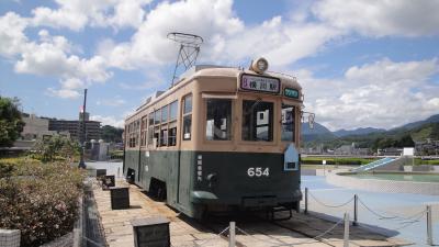 広島市交通科学館で　被爆電車見学しました。