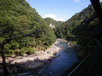初秋のトロッコ列車と保津川下り～京都定期観光バスの旅～