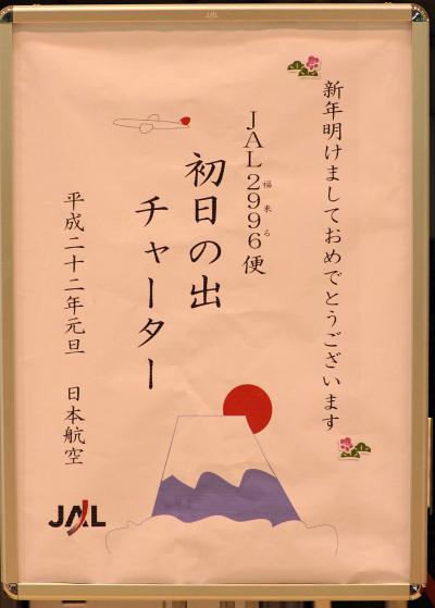 2010年初日の出フライト JAL2996便（福来る）