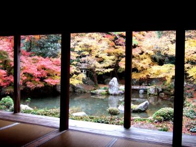 ２０１２年京都の紅葉（その４）御所付近と八瀬の蓮華寺、松ヶ崎大黒天の紅葉