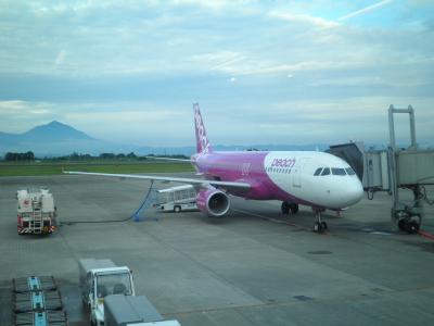 2012.09 四国・九州 夏の18切符旅（30）4日目-7 鹿児島空港から初Peach！ MM198便（KOJ-KIX）