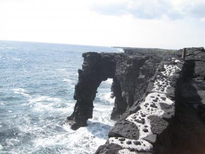 ハワイ島　溶岩台地を堪能