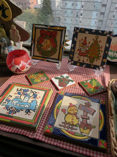 スペインタイルアート工房でへクリスマスプレート作りに行ってきました【2012.12】
