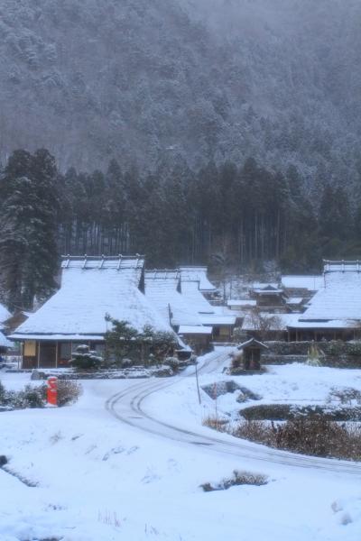 京都　雪の美山　かやぶきの里　北村