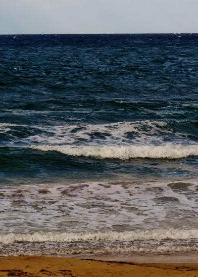 壱岐-8　清石海岸　玄界灘の波も穏やかに　☆予定外の休憩スポット