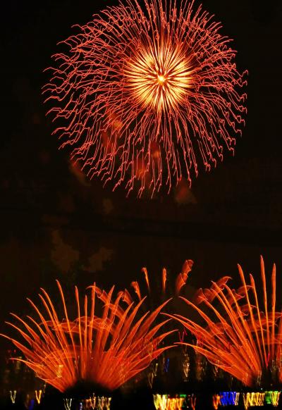 東京ミュージック花火-1　音楽に合わせた花火打ち上げ　☆7000発を50分で