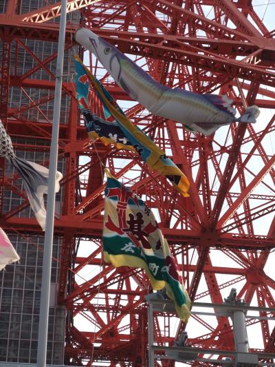 東京タワーの鯉のぼり・さんまのぼり