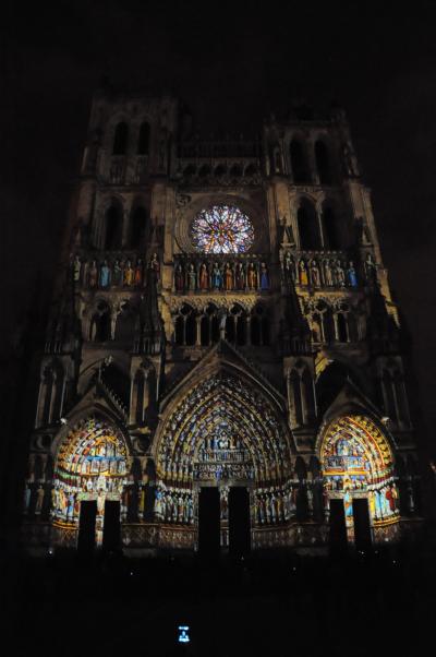 2012-13年末年始3 大晦日のフランス・アミアン（Amiens）のノートルダム大聖堂　音と光のスペクタル "La polychromie, son et lumiere"