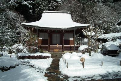 寂光院　雪の風景！2013年