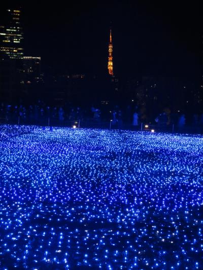 東京ミッドタウン  夜景のかなたに希望の灯り　☆クリスマス前の輝き　