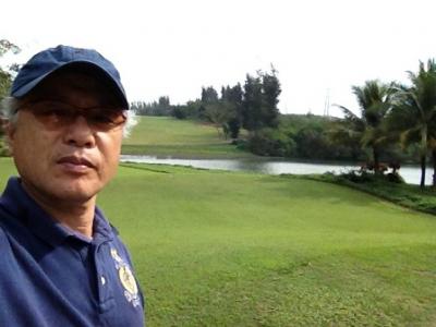 海南島でのゴルフ