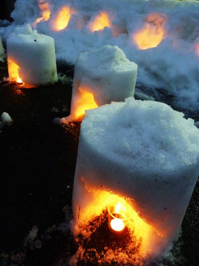 かやぶきの里美山　雪灯廊まつり