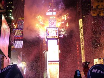 初海外年越し in ニューヨーク タイムズスクエア New Year&#39;s Eve 2013
