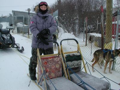 イエローナイフ、オーロラ、犬ぞり、一人旅。