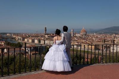 ●イタリア新婚旅行＆海外挙式○5日目●フィレンツェの名所でフォトツアー