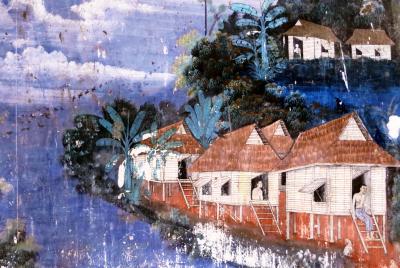 Cambodia　クメールの微笑み (9/33)　プノンペン　シルバーパゴダの壁画　庶民の暮らし（1月24日）