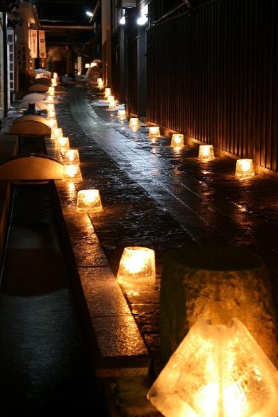 車で長野 ★冬の木曽路・氷雪の灯祭り 木曽福島宿 2013