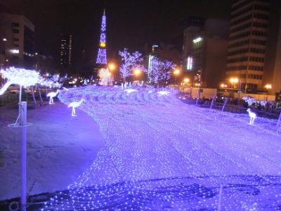 札幌大通り冬のイルミネーション