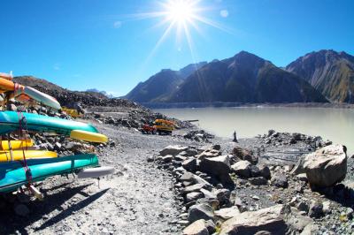 マウントクックでカヌー体験　2013年ニュージーランド夏旅　その２