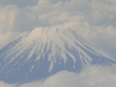 この日は羽田向けでも空からの富士山が見られました。