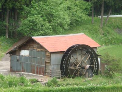 669　「大室の水車小屋」「筝路（ことじ）そば」　「高＊(たかお)神社」　栃木県日光市大室（旧今市市大室）　＊は雨辺に龍