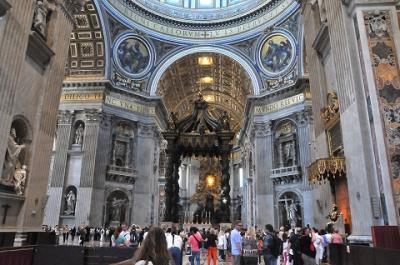 2012年イタリア・スイス旅行記　第23回　ローマ観光　バチカンのサンピエトロ大聖堂へ