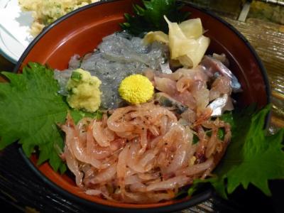 沼津港マーケットモール　地魚寿司と魚河岸定食 かもめ丸の昼食