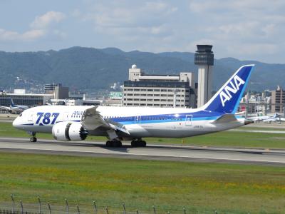 伊丹空港に噂のＢ７８７機を見に行く！