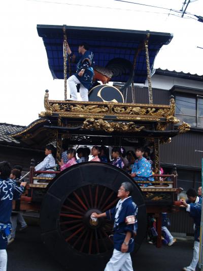 村上大祭宵祭り－町内巡行