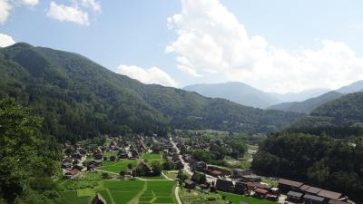 2013年　夏　北陸・アルプス旅行記前編：晴天の白川郷で夏を満喫