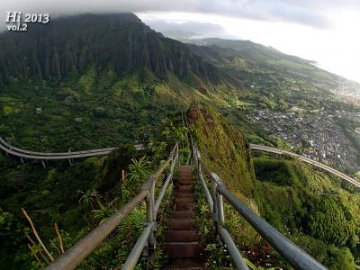 絶景ハワイ「天国への階段 / Stairway to Heaven」【Hawaii 2013 Vol.2 Haiku Stairs】