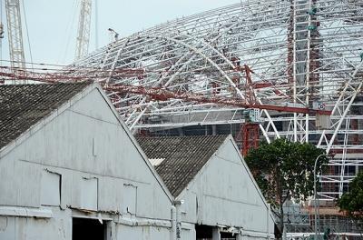 ★旧カラン飛行場と、建設途中のシンガポール・スポーツ・ハブを見に行った